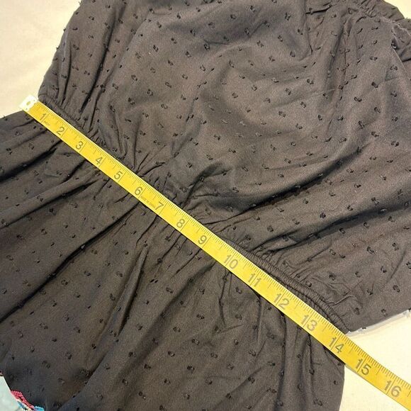 NWT Savanna Jane Off Shoulder Blouse Top Shirt Size Medium Black Long Sleeve Ruf - Picture 10 of 12